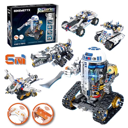 Robot Building Kit for Kids, 5-in-1 App Compatible with Lego Remote Control