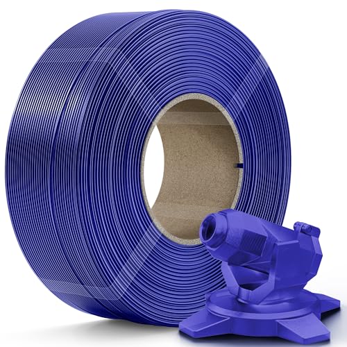 Creality PETG Filament Refill 1.75mm 3D Printer Filament, 1kg (2.2lb) Refilament for Bambu Lab Reusable Spool, Dimensional Accuracy ±0.03mm, Transparent Blue - color: 1kg Transparent Blue Petg Refill, size: 1.75 mm