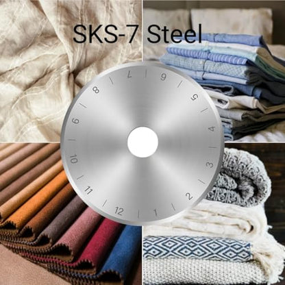 45mm Rotary Cutter Blades Fits Fiskars Olfa, Replacement Rotary Blade for Fabric, Quilting, Sewing and Arts & Crafts, Pack of 15 - size: 45mm