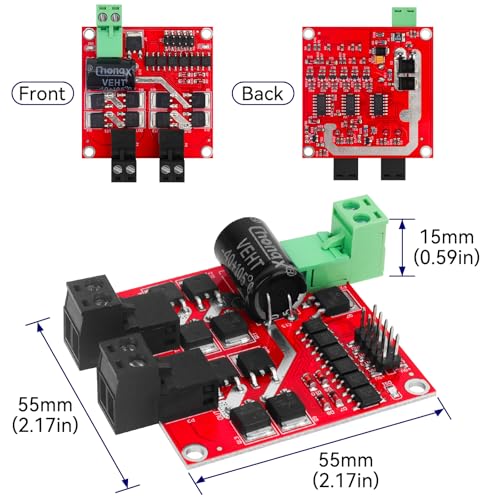 DC Motor Driver - L298 Dual H Bridge Motor Controller DC 6.5V-27V 7A Motor Regulator Board PWM Forward/Reverse/Brake 12V 24V Electric Motor Control Module Industrial 160W with Optocoupler Isolation