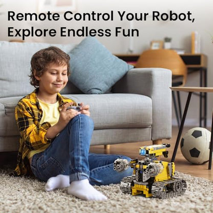 Sillbird Robot Building Kit with APP & Remote Control Gifts for Boys 8-13 - color: 1-yellow