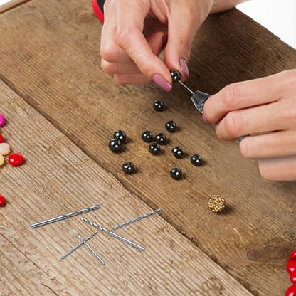 61Pcs/Set Pin Vise, 50 Micro Twist Drill Bits Set 1-3mm, 10 PCB Mini Hand Rotary Tool Random Color 0.1-1mm, Drilling Vice For Making Jewelry Miniatures Carburetor Modeling Resin Polymer Clay DIY Craft
