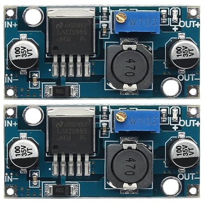 6pcs LM2596 DC-DC Buck Converter Power Module, 3.2V-35V to 1.25V-35V - size: 6 PCS