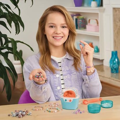 Make It Real: Rock Tumbler & Polish-Shine Bead Tumbler – 327pc Jewelry Craft Kit, Natural Stone Polishing Machine, Create 8 Bead Bracelets, Tweens-Girls-Kids 8+