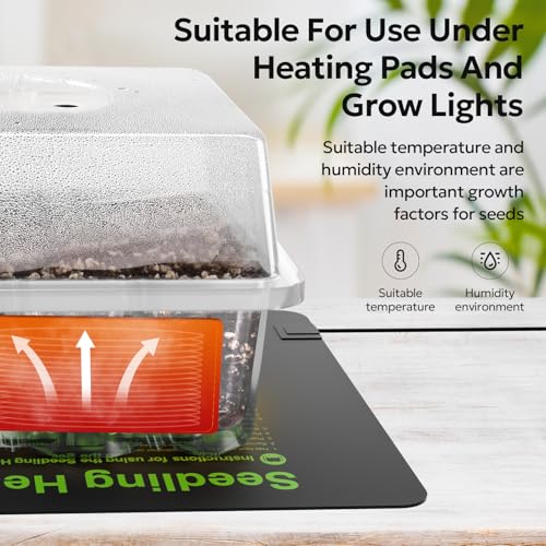 MIXC 10 Pack Seed Starter Tray, 120-Cell Stater Kit with Humidity Dome - color: Transparent, size: 12 Cell-10 Packs-Clear Cover