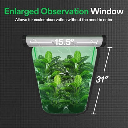 VIVOSUN P276 PRO Grow Tent 32"x32"x 63" Reflective Mylar Indoor Grow Tents - size: 32"x32"x63"