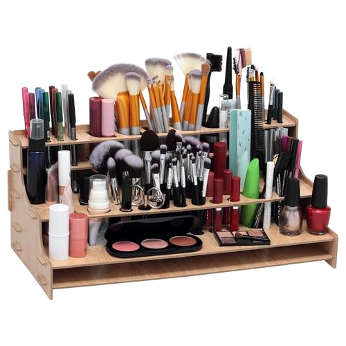 HG Art Concepts Mezzo Artist Drawing Rack - Wood Grain Laminate Multi Layer Desk Stand Professional Storage Display Organizer for Pens, Pencils, Drafting and all other Drawing Tools