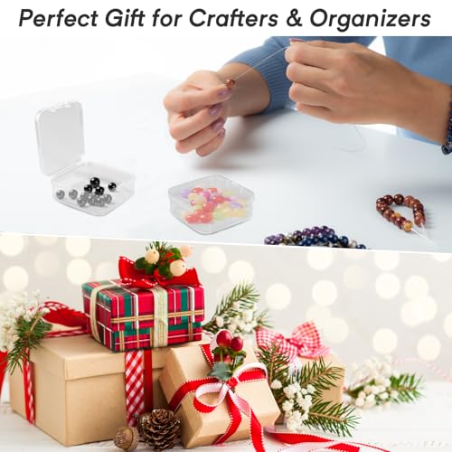 Bead Organizer Box with 30 Clear Storage Containers and Labels - size: 31 PCS