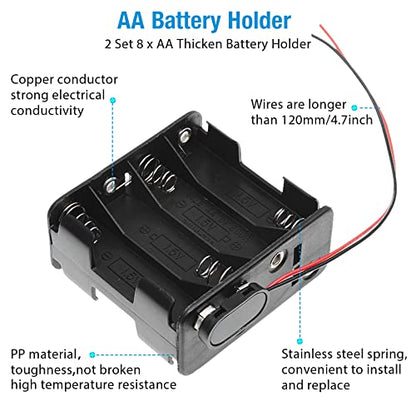 2Set 8 x AA Thicken Battery Holder - size: 2Pcs, style: 4*2×AA