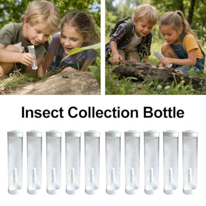 10 Sets Insect Observation Tubes with Lid Bug Collection Containers for Outdoor Nature Exploration and Insect Observation