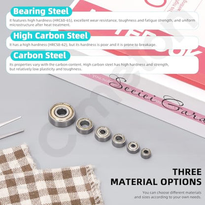 36PCS 623zz 624zz 627zz 685zz 687zz 693zz High Carbon Steel Deep Groove Bearings Double Sealed Carbon Steel Bearings Double Shield Deep Groove Bearings for VORON Printer - size: Mixed Sizes-36PCS, style: High Carbon Steel