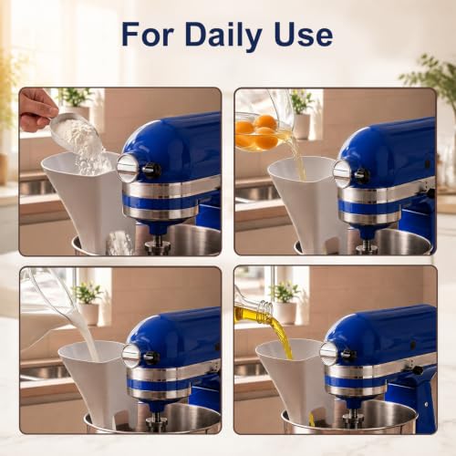 Flour Funnel for KitchenAid Stand Mixer Pouring Chute Attachment