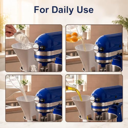 Flour Funnel for KitchenAid Stand Mixer Pouring Chute Attachment