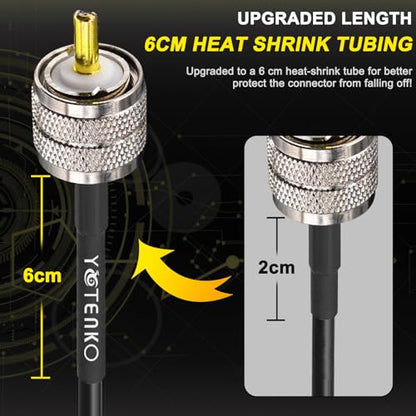 PL259 Jumper Cable 6FT RG58 Coaxial Cable UHF PL-259 Male 50 Ohm - color: 1-Pack PL259 Cable, size: 6ft
