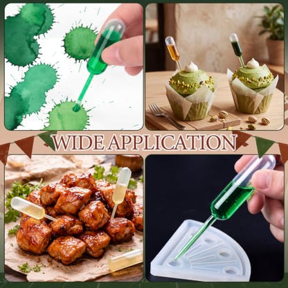 Glenmal 48 Sets 4ml Football Cupcakes Pipettes, Plastic Pipettes Dropper for Cupcakes with Football Disposable Mini Flavor Liquor Infuser Squeeze Dropper for Sports Themed Cupcake Ice Cream Decoration - style: Football