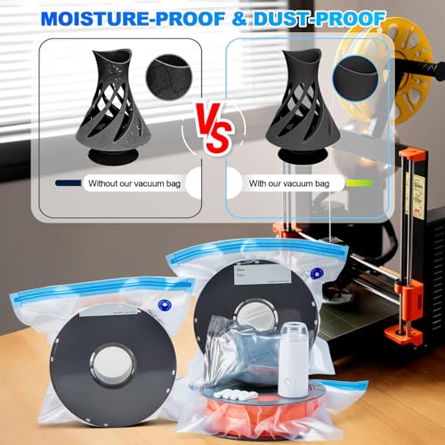 AGPTEK 3D Printer Filament Storage Bags with Air Pump(30 Pack) - size: 30Pack