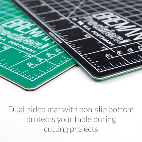 WA Portman Self-Healing Cutting Mat with Hobby Knife, 12'' Metal Ruler Set - size: 9x12