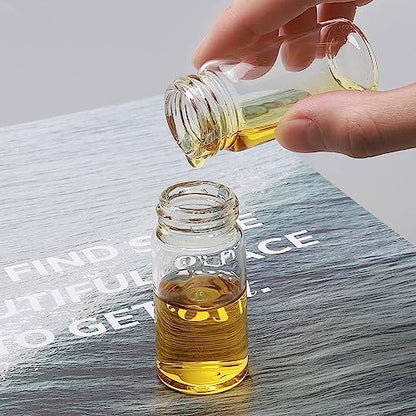 25 PCS 30ML Clear Small Liquid Sample 27.5 * 84mmGlass Vials with Screw Caps, Leak-Proof Vial, Black Screw Cap with PE Liners - size: 30ML