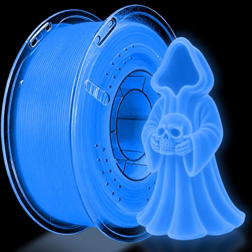Glow in the Dark PLA+ Filament, 1KG(2.2lbs), Blue Purple, 1.75mm - color: Blue Purple
