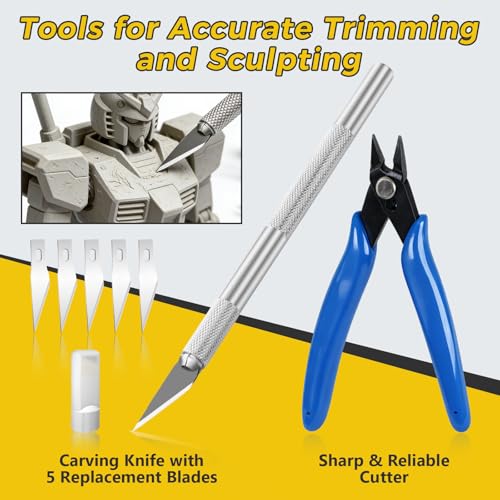 36 Pcs 3D Printer Tools Kit, 3D Printer Accessories Includes Brushes, Tweezers, Scrapers, Cutter, Grinding Rods & Metal Files for 3D Printing Projects