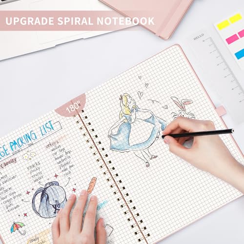 AHGXG Graph Paper Notebook, 110 Pages, A4 (8.5" x 11") - color: Rose Gold, style: A4-Graph