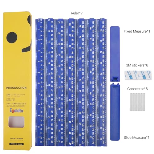 Height Measurement for Wall, Children Adult Height Measure Rod, 3D Removable Growth Chart Stick, Wall Mounted Splicing Ruler for Kids Baby Nursery 79 inch (Blue) - color: Blue