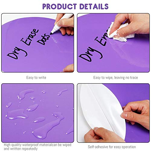 Dry Erase Dots, 20 Pcs 11" Colorful Circles Vinyl Stickers for Classroom
