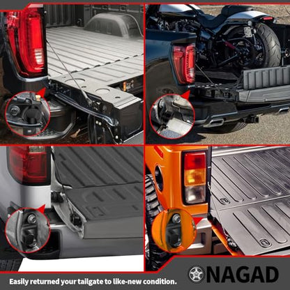 Tailgate Hinge Kit for 1999-2007 Chevy Silverado GMC Sierra 1500 2500 3500 - color: Black