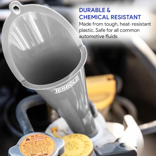 Oil Funnel 3PK - 11" Long Neck Plastic Funnels for Automotive Use