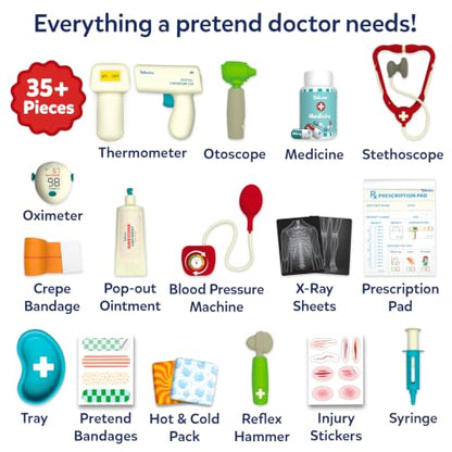 Skillmatics Doctor Set for Kids – 35+ Piece Realistic Pretend Play Kit