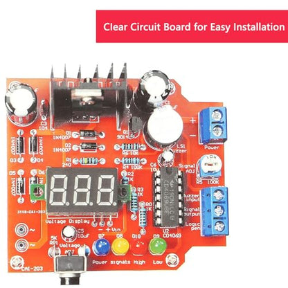 LM317 Power Supply Adjustable Voltage Regulator Kit AC-DC 110V to 1.25V-12V Output 5V 12V Voltmeter Electronic Component DIY Kit,with Manual