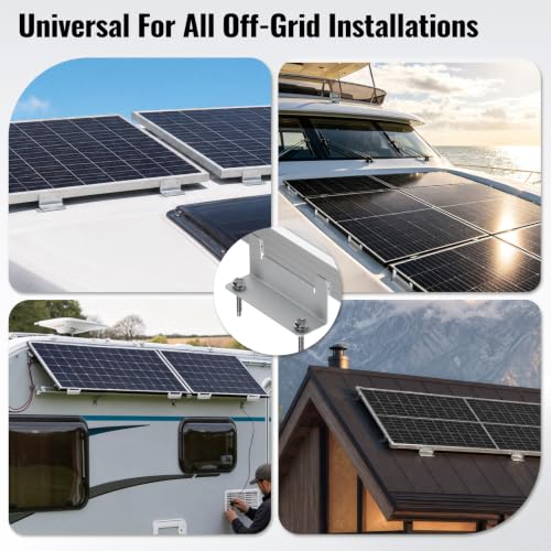 16Units Solar Panel Mounting Z‑Brackets for RV Boat Trailers & Off‑Grid Use - size: 4set