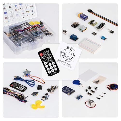 ELEGOO ESP-32 Starter Kit and 5PCS Ultrasonic Sensor Kit Bundle for STEM