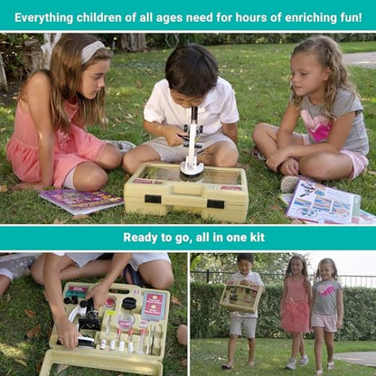 AmScope M40-4P12X1 IQCREW Kids 85+ Piece Microscope Kit