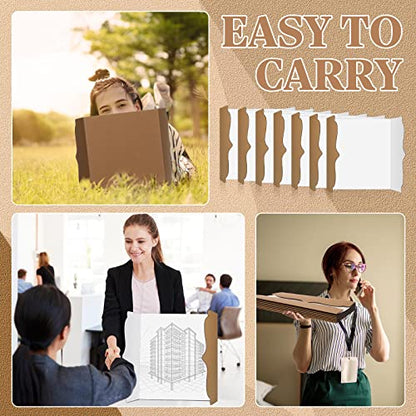 15 Pcs Small Trifold Poster Board Bulk 12 x 20 Inch Portable Trifold Posterboard Project Display Board Science Fair Foldable Presentation Cardboard for Photo Exhibition Meeting School(White) - color: White