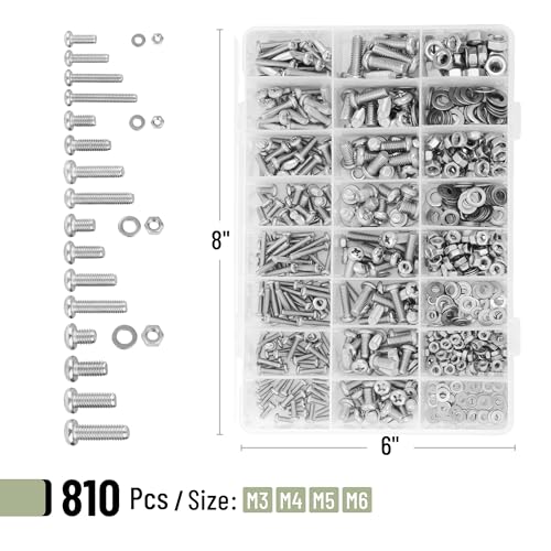 Mr. Pen- Nuts and Bolts Assortment Kit, 810 pcs