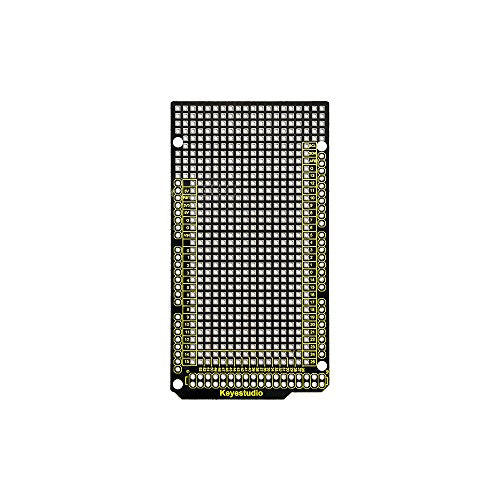 KEYESTUDIO 10PCS Proto Shield for Arduino Mega, Double Sided PCB Prototype Shield Solderable for Arduino Mega R3 2560