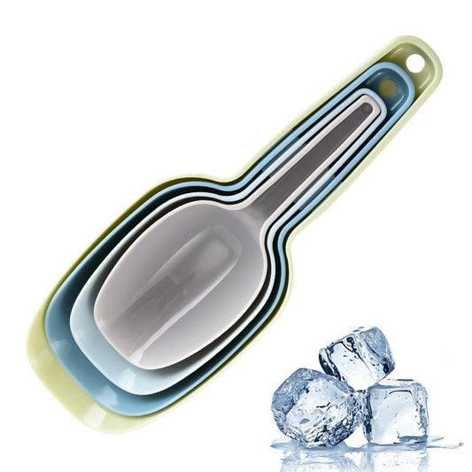 Set of 4 Plastic Ice Scoops, Kitchen Multipurpose Food Scoops for Canisters, Freezer, Flour, Dry Foods, Coffee Beans, Pop Corn, Pet Food (Mix 4 (Set of 4), 150ml, BPA-Free, Dishwasher Safe) - color: Mix 4 (Set of 4)