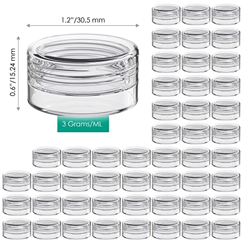 Sample Containers, Sample Jars, Empty, Small, 3 Gram, 200 PK, Clear - color: Clear, size: 200 Pack