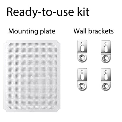 Gratury Junction Box, IP67 Waterproof Plastic Enclosure for Electrical Project, Hinged Grey Cover, Includes Mounting Plate and Wall Bracket - color: Grey, size: 20"×16.1"×7.9"