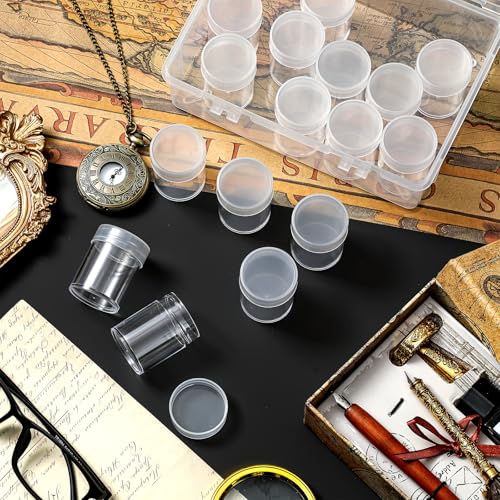 Qunclay 16 Pack Half Dollar Coin Tubes with Storage Box Screw Lid Holder - size: Half Dollar