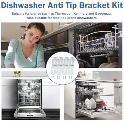 4PCS 619985 00619985 Dishwasher Mounting Bracket Fits Bosch Dishwasher - size: 4 Pack