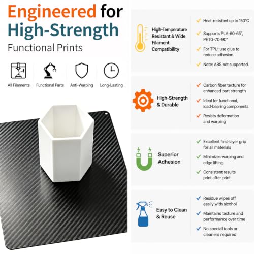 Upgraded for Qidi X Plus 3 Build Plate,280x280mm Dual-Sides Smooth/Textured PET+PEI Sheet Spring Steel Magnetic Flexible Heated Bed for Creality Ender 7,Qid1 X-Plus 3 3D Printer. - size: 280x280