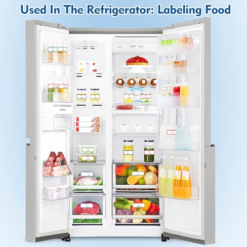 500 Pcs 1×3 Inch Removable Freezer Labels, Waterproof, Oil & Tear Resistant, No Residue Writable Stickers for Food Containers, Jars, Pantry and Meal Prep (Bright-Blank)