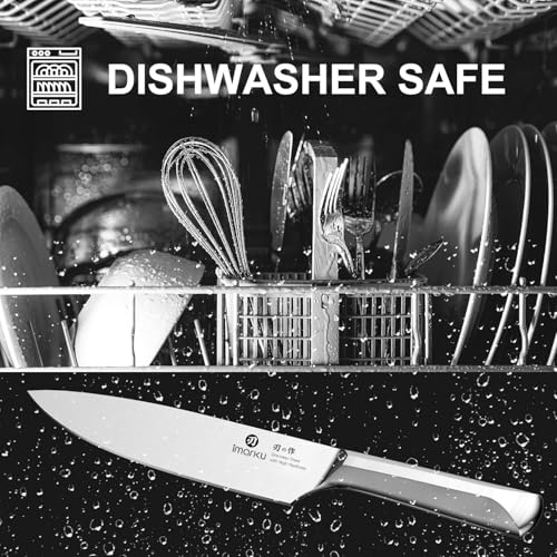 imarku 16-Pieces Knife Set, High-Carbon Stainles Steel Kitchen Knife Set - color: Steel Gray