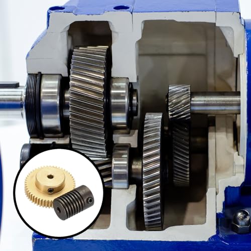 uxcell Worm Gear Set Right Rotation 50T 0.5 Module 1:50 Reduction Rate - size: Gear-3mm, Rod-3mm Bore, style: 0.5M-50T