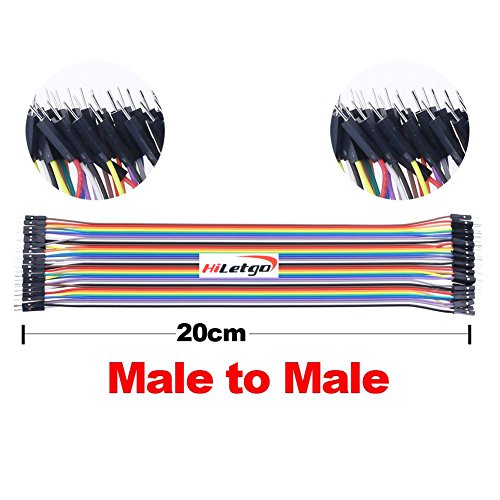 HiLetgo 200pcs Breadboard Jumper Wires - Dupont Wire Male & Female, 2.54mm & 2.0mm, 20cm Assortment Kit for Arduino DIY (Pack of 2) - size: Small (Pack of 2)