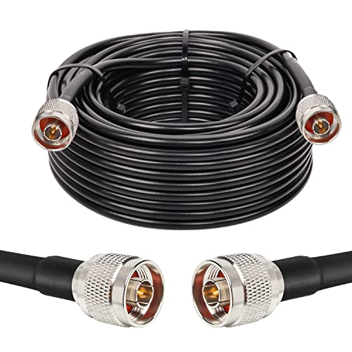 XRDS Type N Coax Extension Cable - 75FT, Low Loss, Pure Copper, 50 Ohm, N Male Connectors - size: 75 FT