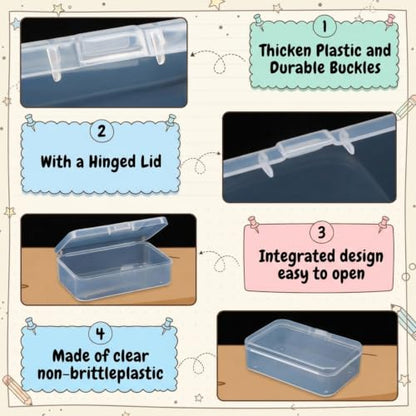 13 Pack Small Plastic Bead Organizers with Clear Case, 3.3 x 2.2 x 1 Inch - size: 3.3 x 2.2 x 1 Inch