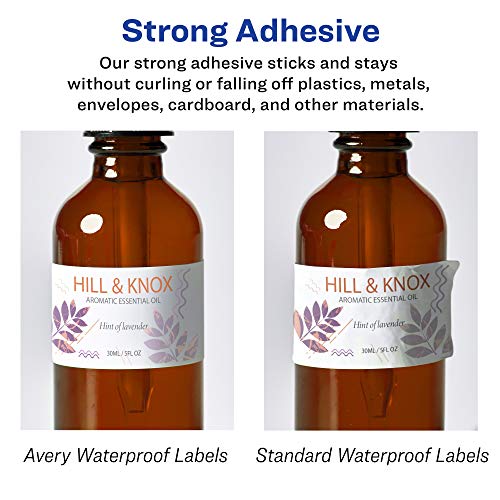 Avery® Printable Durable White Rectangle Labels, Sure Feed® Technology, 2" x 2-5/8", Waterproof Labels, Laser & Pigment-Based Inkjet Compatible, 1500 Total - style: 1,500 labels